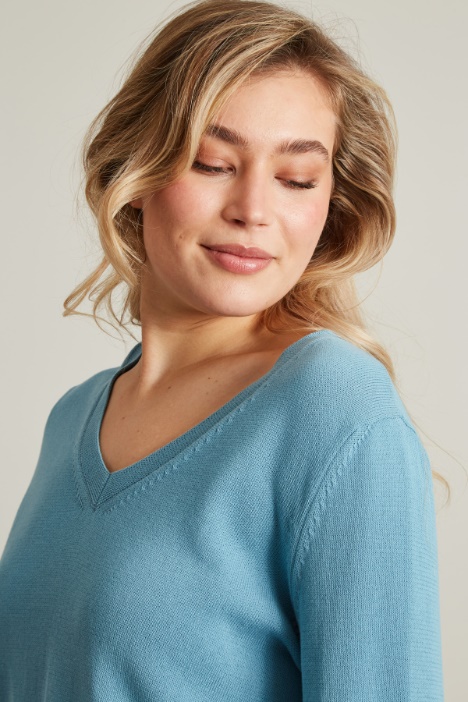 Suéter de cuello en V