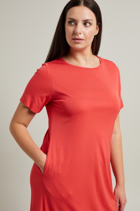 Abito in jersey crépe