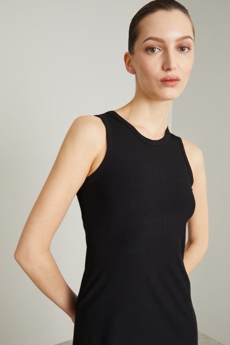 Vestido de jersey acanalado