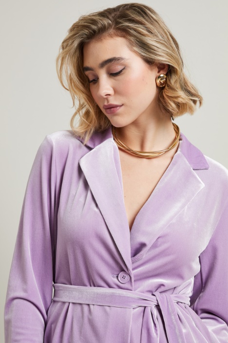 Blazer in jersey velluto