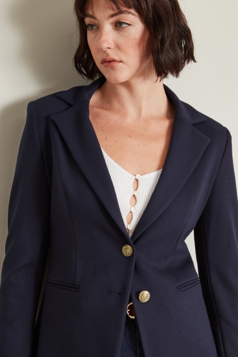 Blazer monopetto in jersey