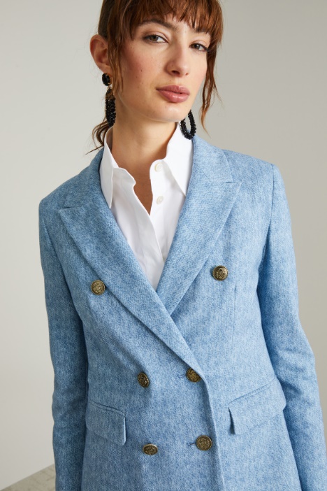 Blazer in jersey stampato