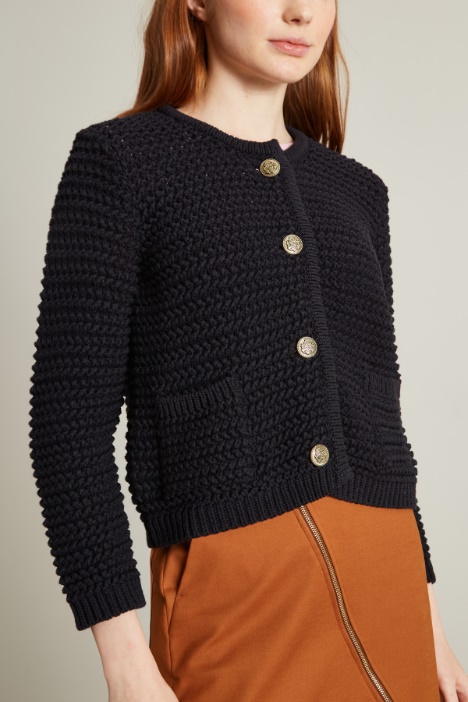 Giacca in cotone crochet