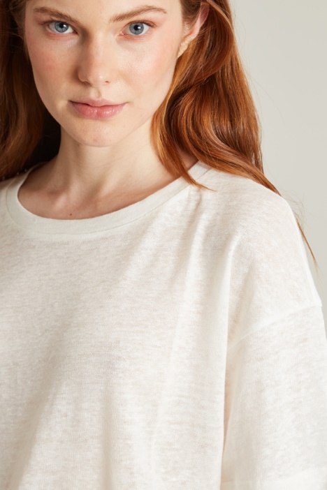 T-shirt in jersey di lino