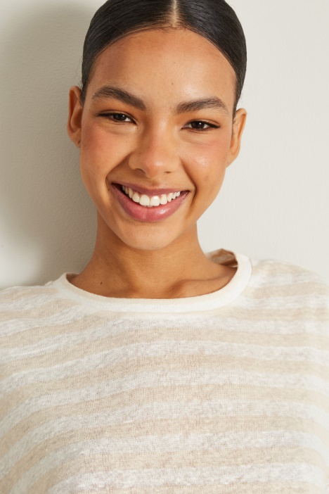 T-shirt in jersey di lino