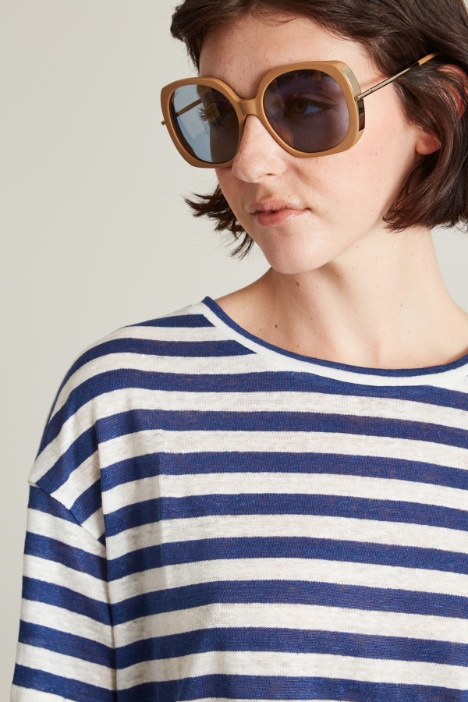 T-shirt in jersey di lino