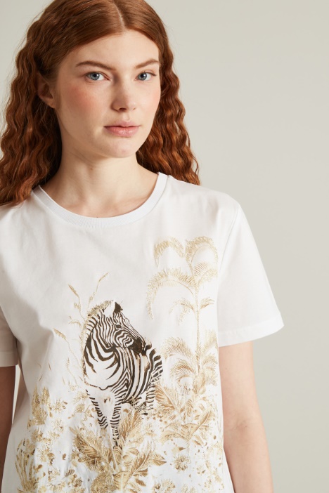 T-shirt in cotone con stampa