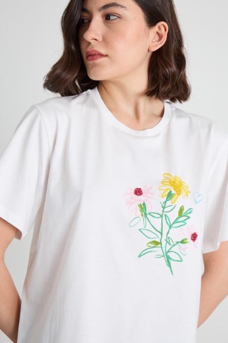 T-shirt girocollo con stampa