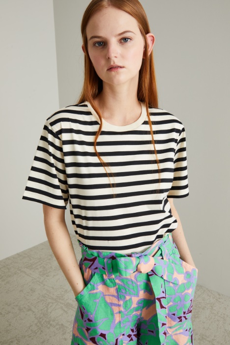 T-shirt in jersey a righe