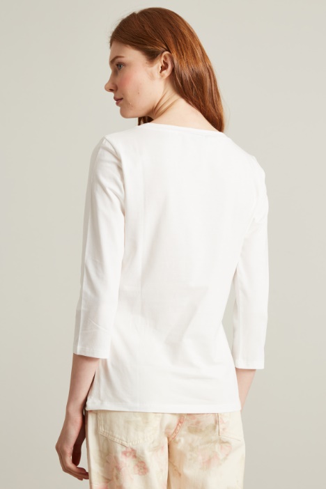 T-shirt con maniche a tre quarti