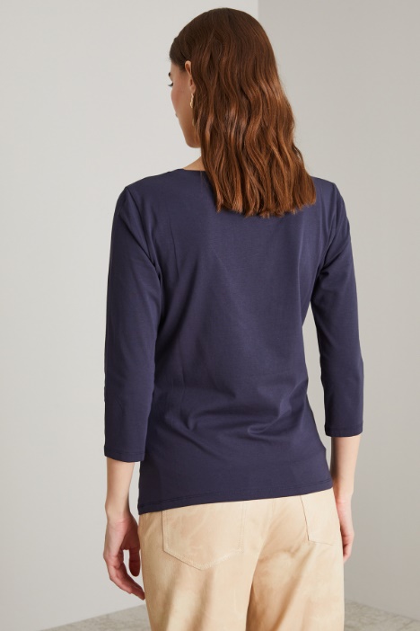 T-shirt con maniche a tre quarti