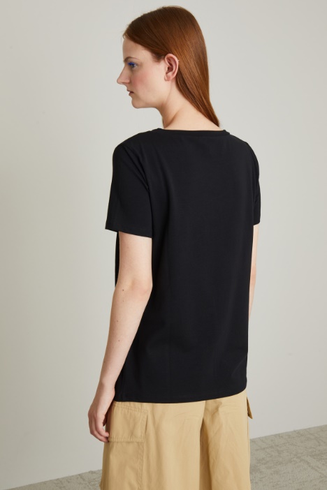 T-shirt girocollo in jersey