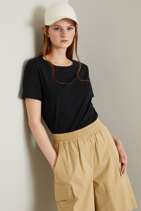 T-shirt girocollo in jersey