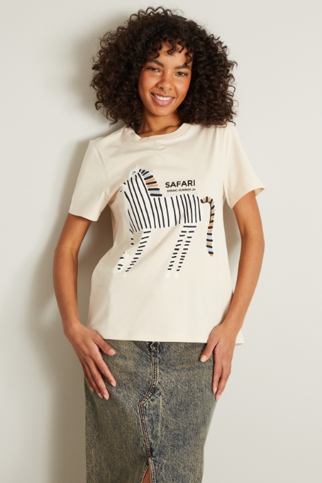 Printed jersey T-shirt Intrend