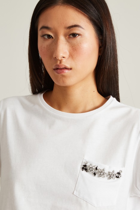 T-shirt con strass