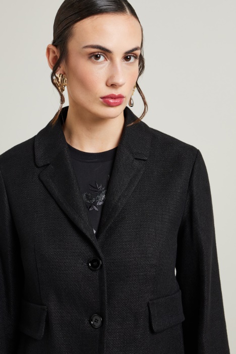 Blazer in cotone e lino