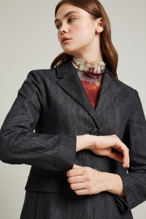 Blazer effetto denim