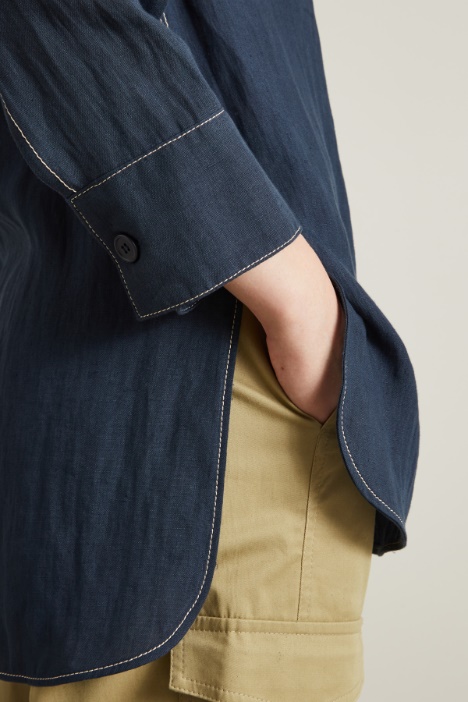 Camicia in tela di lino