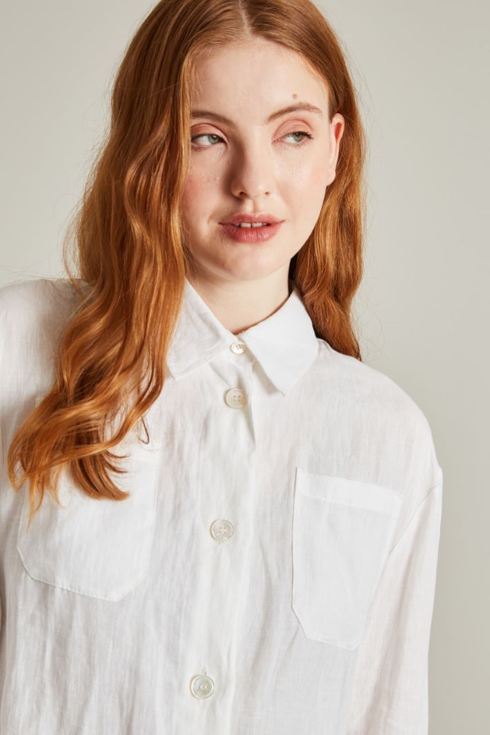 Linen canvas shirt Intrend - 4