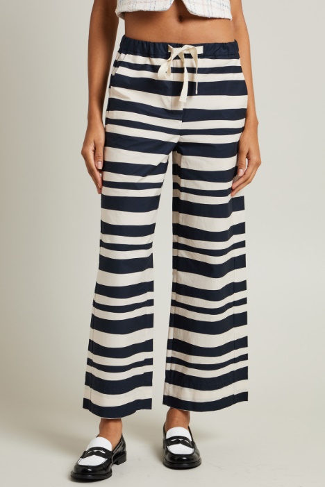 Pantalone in popeline con coulisse