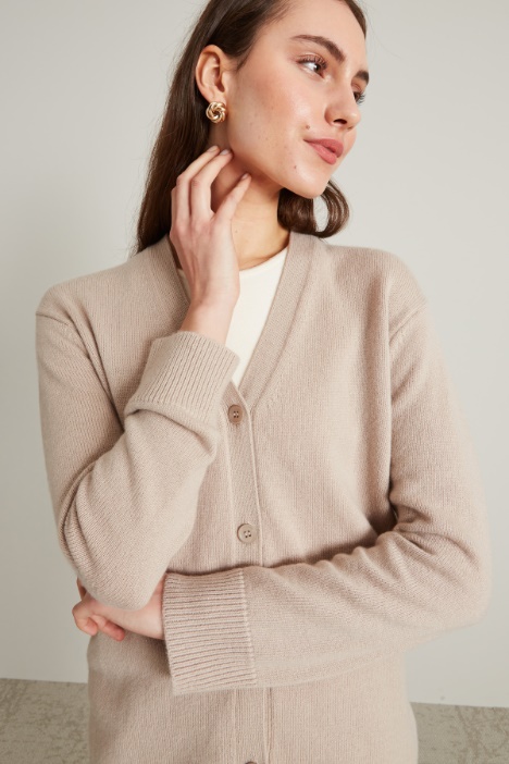 Cardigan in lana e cashmere