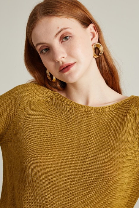 Maglia in filato di puro lino