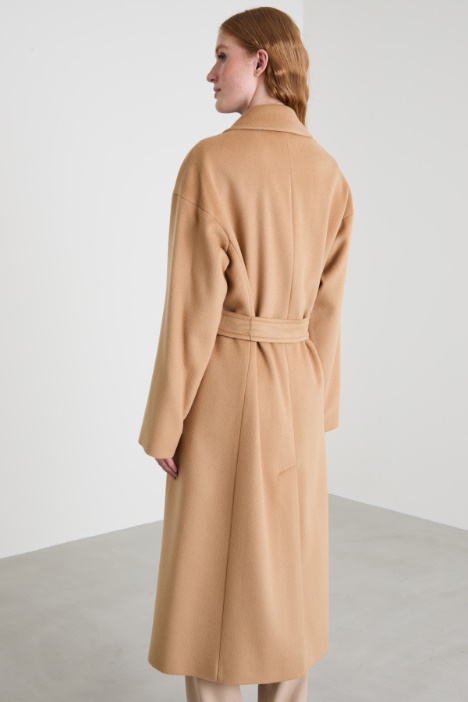 Cappotto in drap con cintura