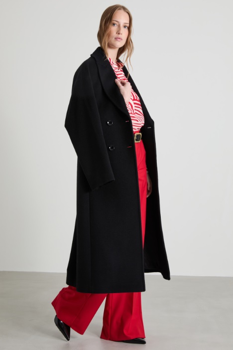 Cappotto in drap con cintura Intrend
