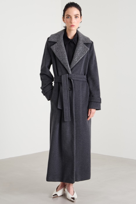 Cappotto in velour e paillettes