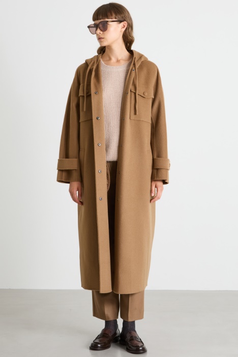 Coat with drawstring hood Intrend