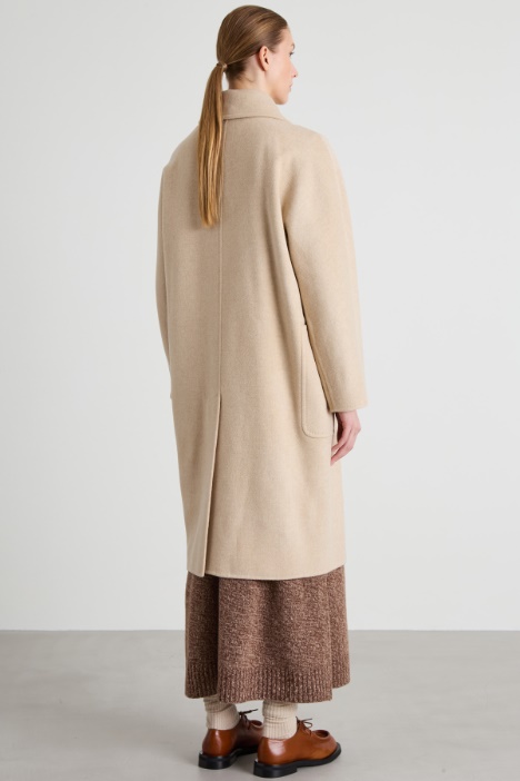 Cappotto in lana con zip