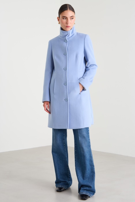 Cappotto slim in drap di lana
