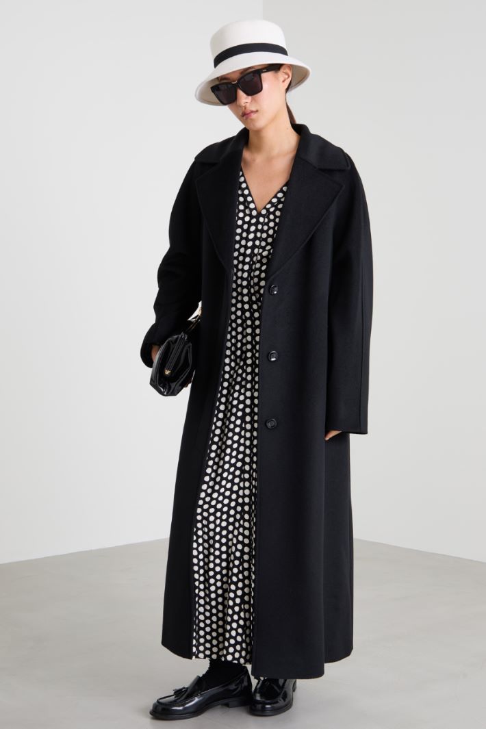 Cappotto lungo in drap di lana Intrend