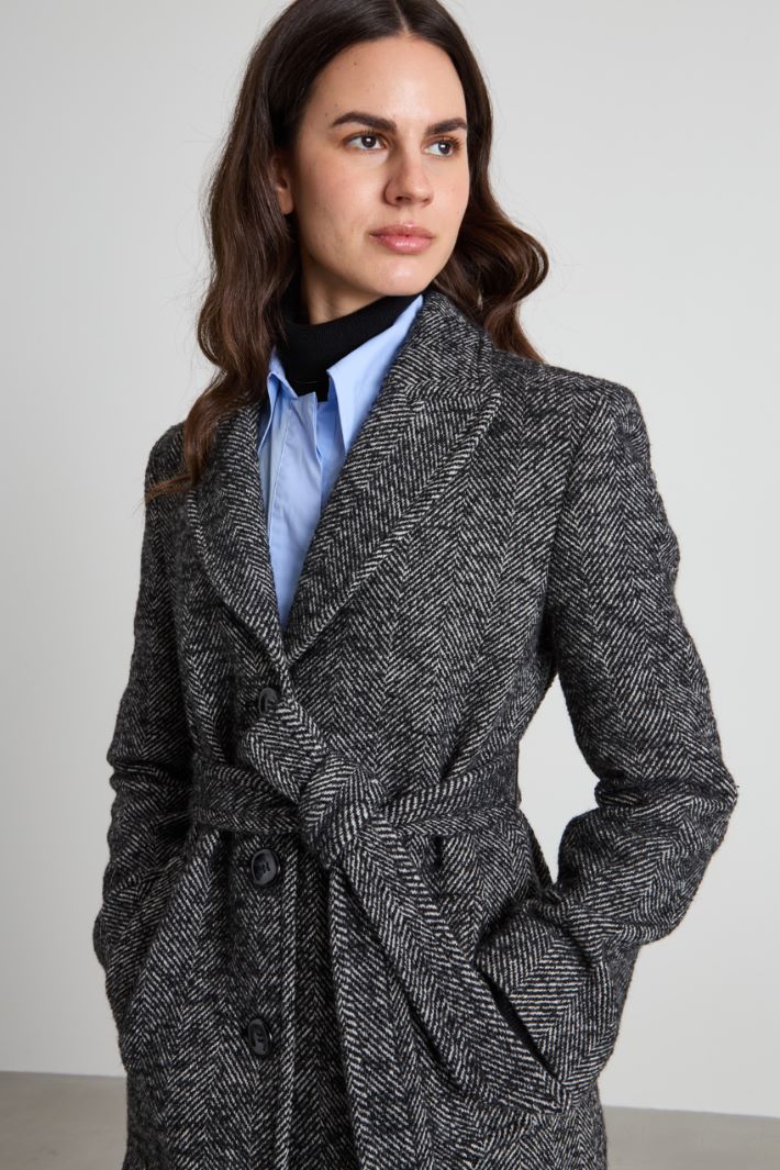 Cappotto in chevron bouclé Intrend - 2
