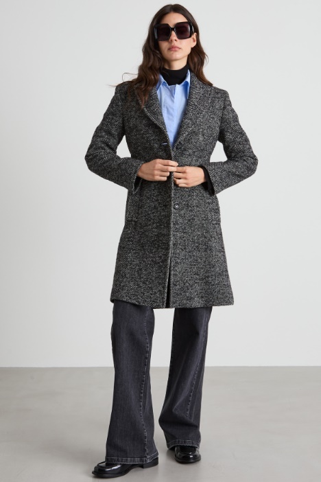 Cappotto in chevron bouclé Intrend