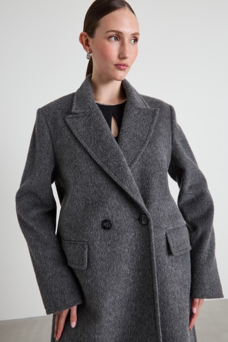 Abrigo recto de beaver