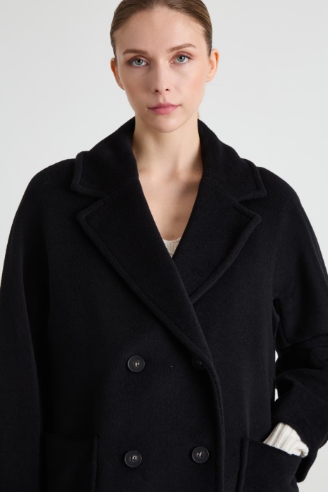 Cappotto doppiopetto in beaver