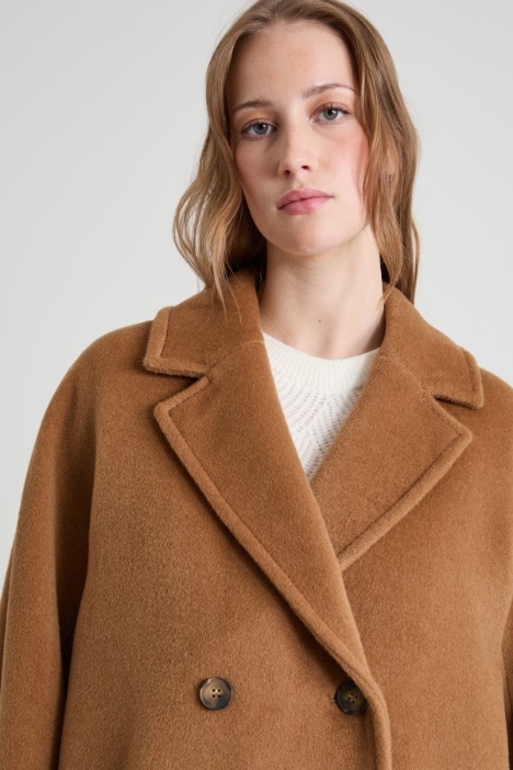 Cappotto doppiopetto in beaver