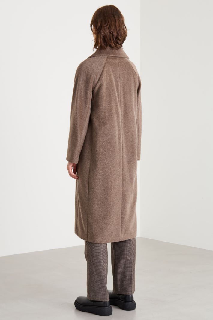 Double-breasted beaver coat Intrend - 4