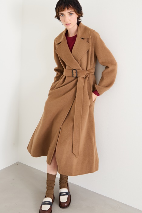 Cappotto lungo in panno