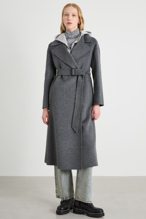 Cappotto lungo in panno