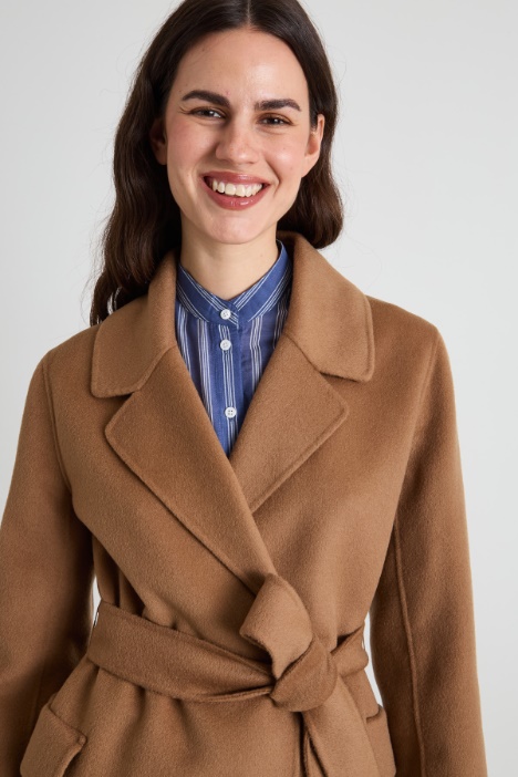 Cappotto a vestaglia in drap