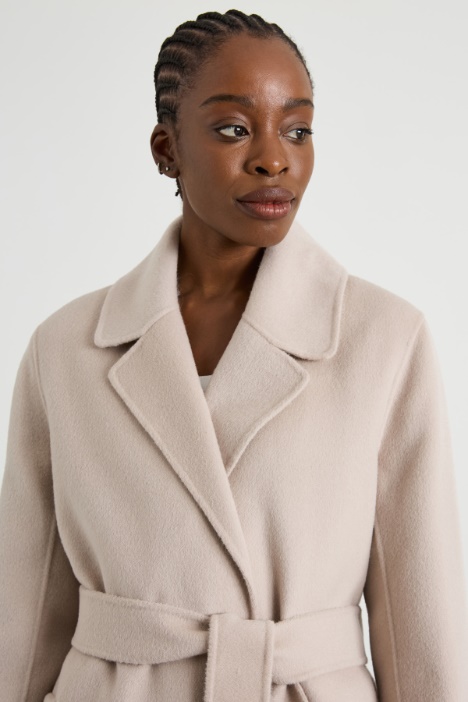 Cappotto a vestaglia in drap