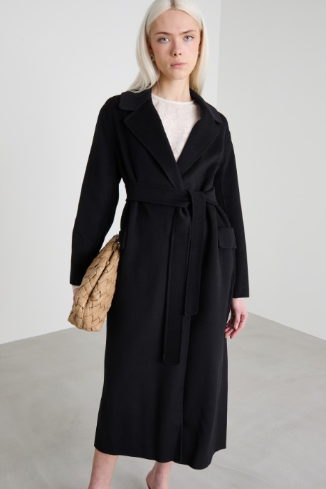 Cappotto a vestaglia in drap