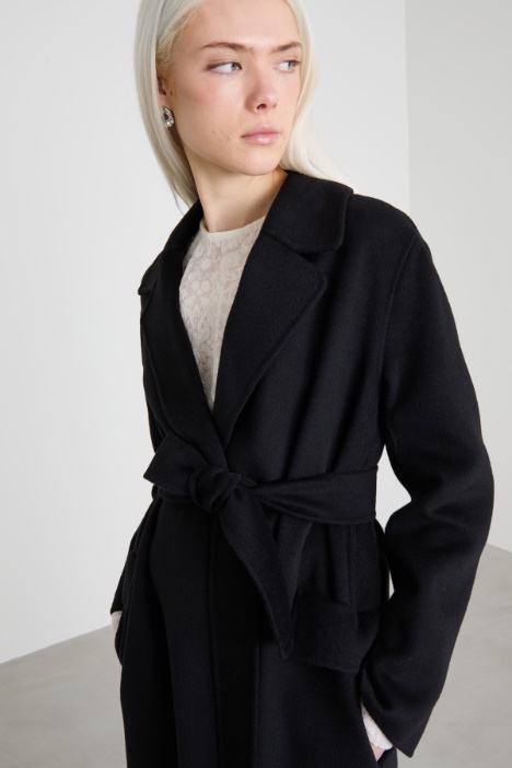 Cappotto a vestaglia in drap