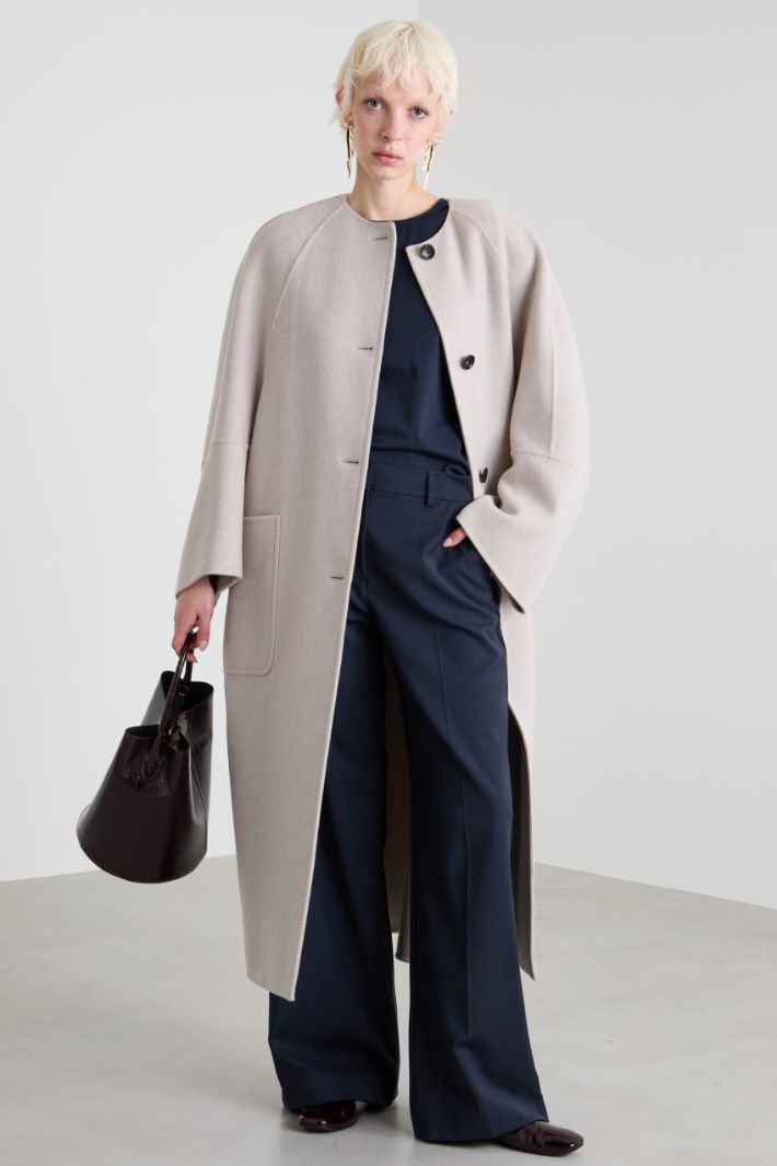 Cashmere crewneck coat Intrend