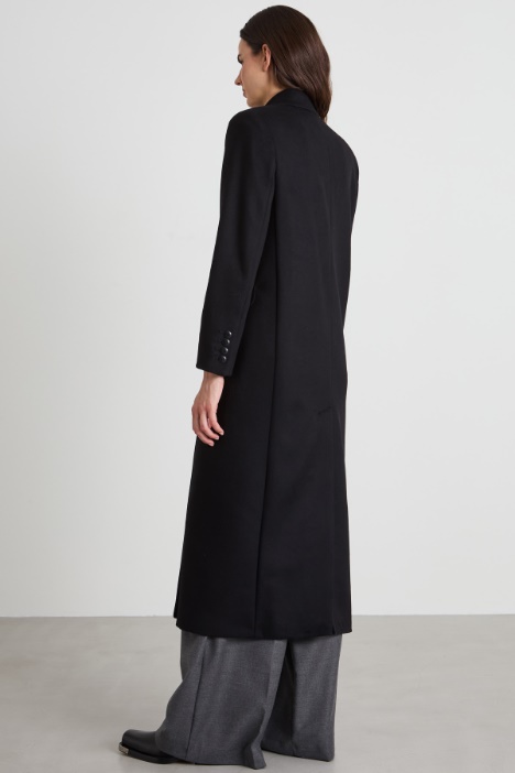Cappotto lungo doppiopetto in lana