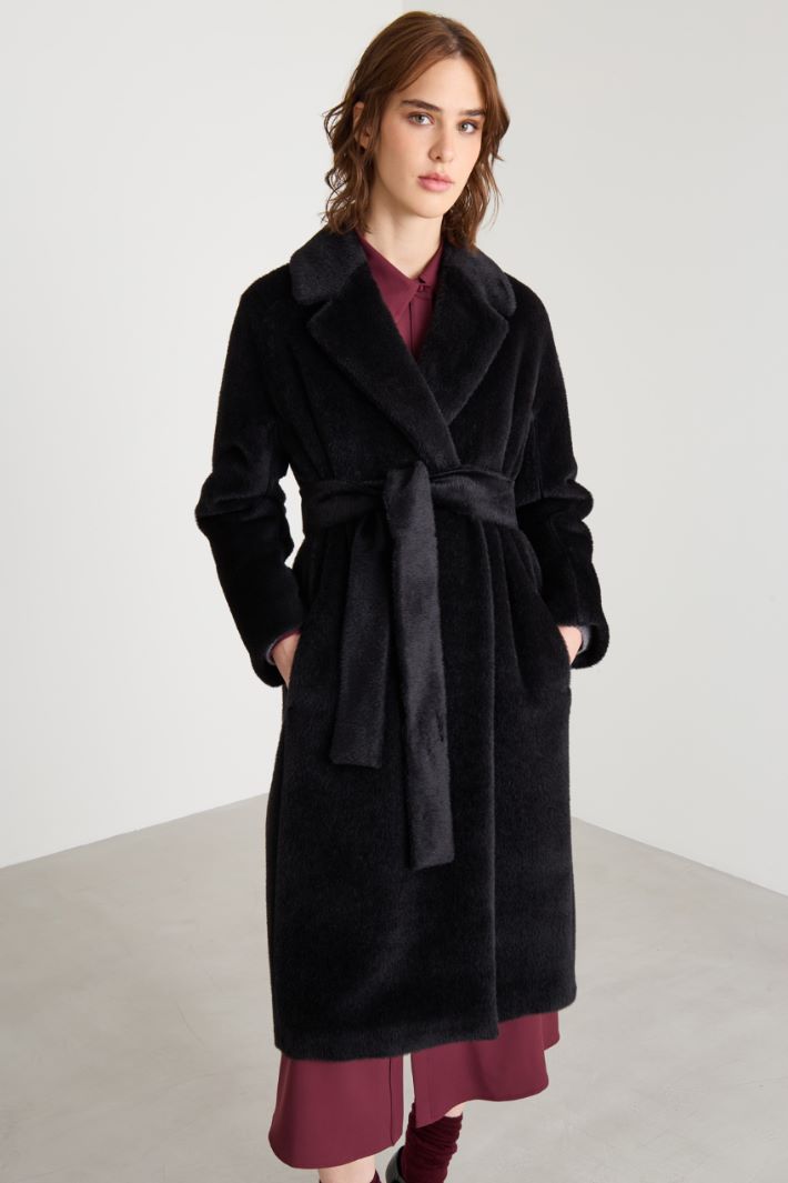 Double-breasted beaver coat Intrend - 2