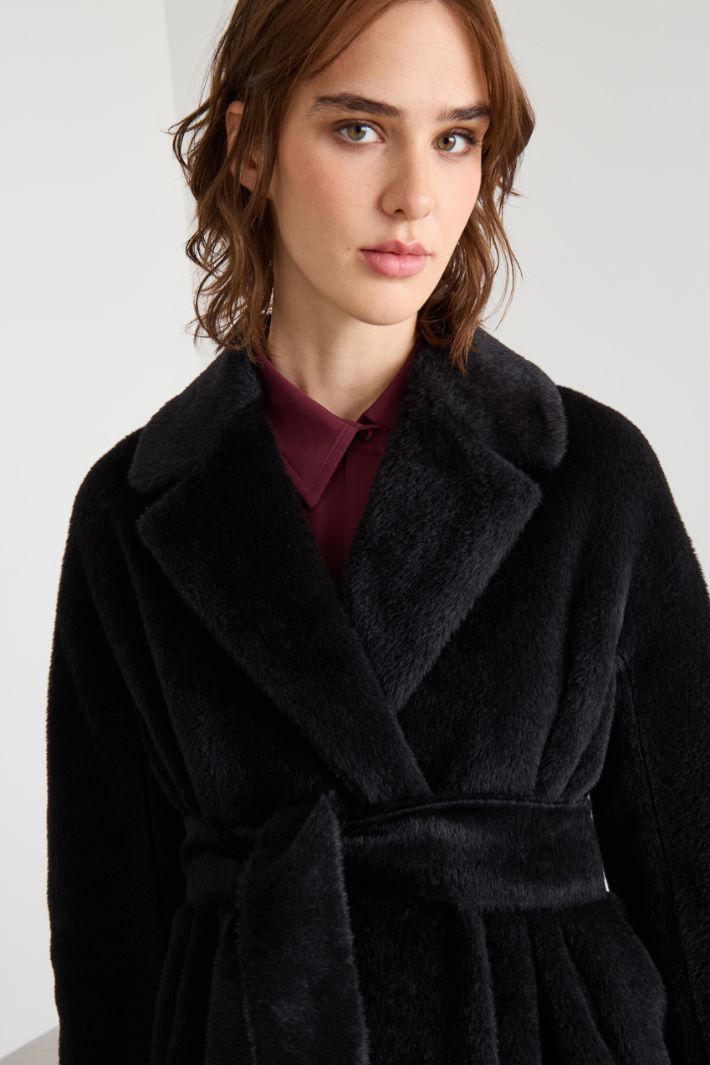 Double-breasted beaver coat Intrend - 3