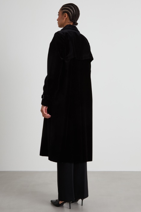 Gabardina de terciopelo impermeable